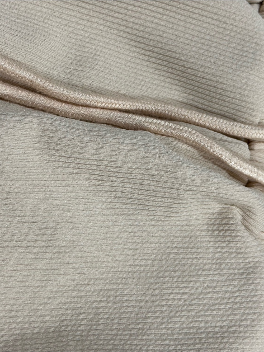 SHEIN Cream Ribbed Cropped Tank & Drawstring Shorts Set - Picture 3 of 4